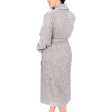 Badjas dames badstof - sjaalkraag - lang - 100% katoen (380g/m2) - Oeko-Tex Standard 100 - maat S, M, L, XL, XXL