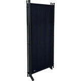 3-Piece Screen 170 x 165 cm Fabric Room Divider Balcony Privacy Screen Foldable Black