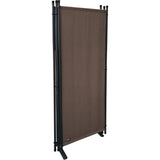 Paravent 4-delig 165 x 220 cm stof scheidingswand balkon inkijkbescherming opklapbare taupe