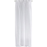 Gordijn glad transparant plooiband-1STK. Gordijnringen doorzichtig elegant hoogwaardig glamour, slaapkamer, woonkamer, etamine, stof, wit, 140x270 cm