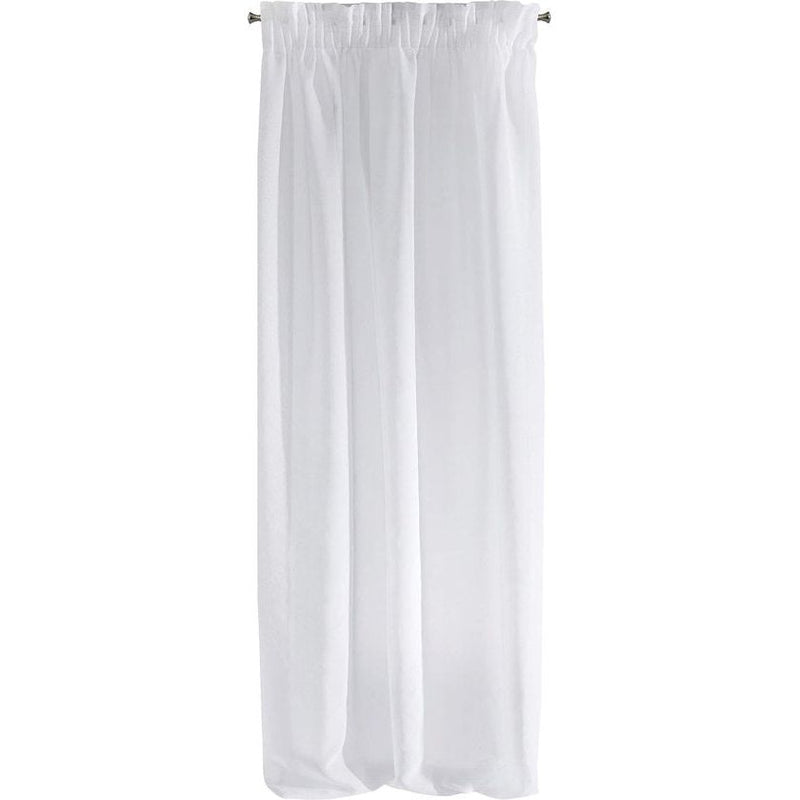 Gordijn glad transparant plooiband-1STK. Gordijnringen doorzichtig elegant hoogwaardig glamour, slaapkamer, woonkamer, etamine, stof, wit, 140x270 cm