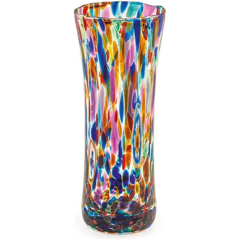 veneziano vaso in vetro svasato, 18cm, gemaakt in italië