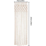Macramé wandtapijt, handgemaakt geweven macramé, wandtapijt, boho, deurgordijn voor bruiloft, achtergrond, raamgordijnen, woondecoratie (stijl A/74 x 203 cm)