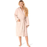 Badjas voor dames, 100% katoen, Oeko-Tex®-gecertificeerd, XS, S, M, L, XL, ochtendjas met capuchon, 2 zakken, riem