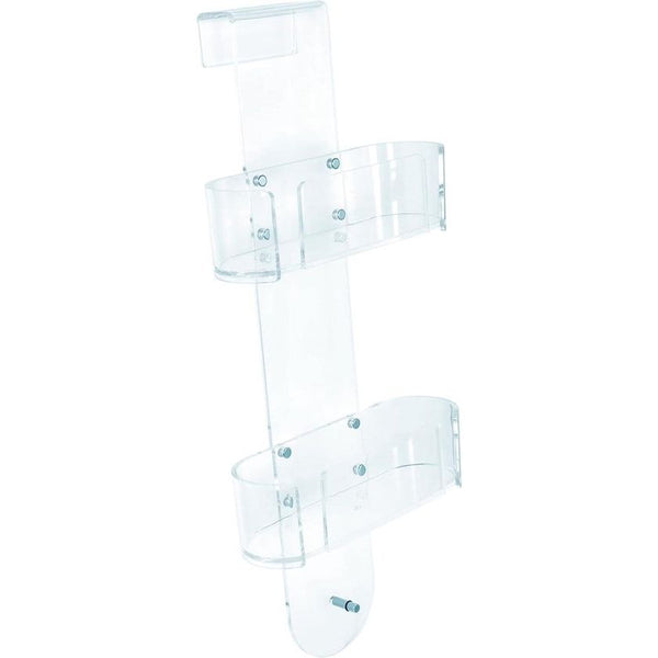 Doucheplank, doucheplank, doucheplank om op te hangen, met 2 planken, zonder boren, acryl, roestvrij, douchemand om op te hangen, met haken