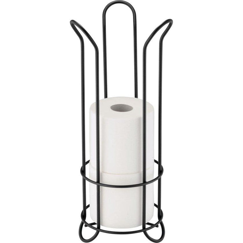 Vrijstaande toiletrolhouder - Moderne badkamer Toiletrolhouder - Toiletrolhouder met houder voor 3 grote reserverollen - Zwart