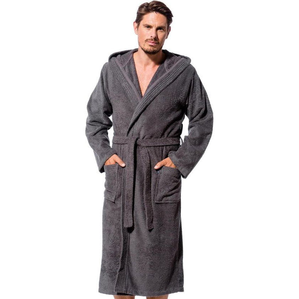 Men's Cotton Bathrobe with Hood