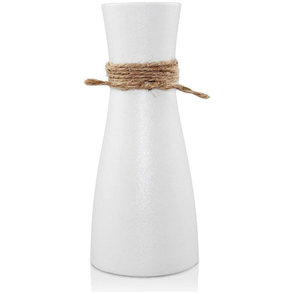 Witte keramische vaas voor pampasgras, ideaal voor het bewaren van gedroogde bloemen en verse bloemen, bloemenvaasdecoratie woonkamer, slaapkamer