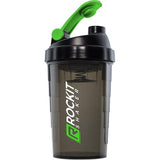 Rockitz Premium Proteïne Shaker 500 ml, eersteklas mengfunctie met infusiezeef, voor super romige fitness, eiwitshakes, proteïneshake beker, zwart, groen