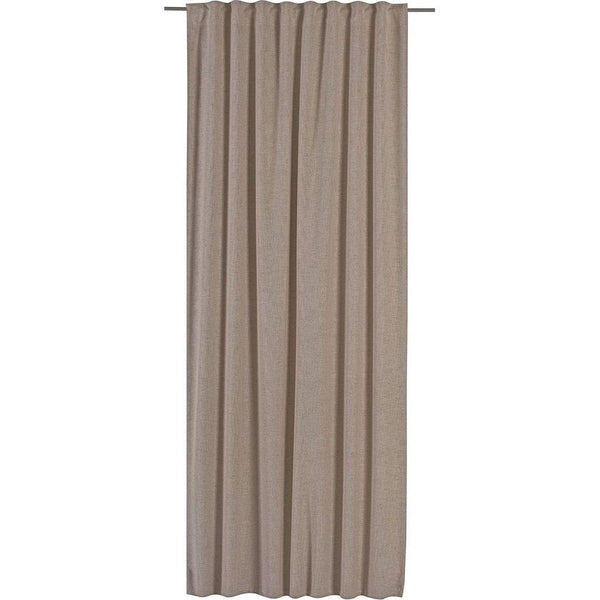 Sundown 09 198732 Verduisteringsgordijn met verborgen tabs, beige verduisterend, warmte-isolerend, energiebesparend 255 x 135 cm gordijn voor woonkamer, slaapkamer, hal