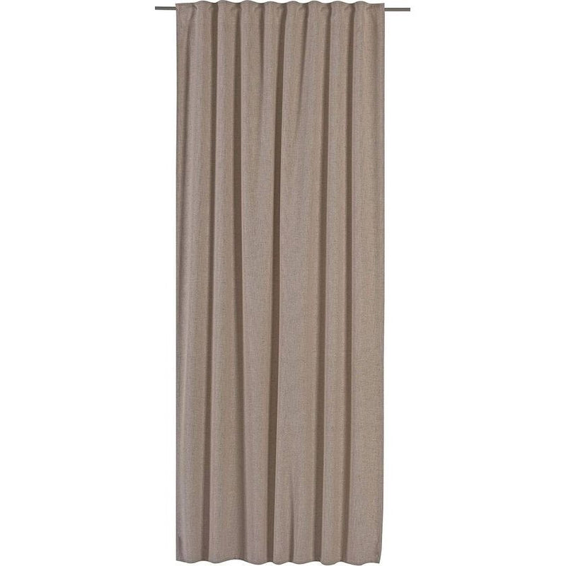 Sundown 09 198732 Verduisteringsgordijn met verborgen tabs, beige verduisterend, warmte-isolerend, energiebesparend 255 x 135 cm gordijn voor woonkamer, slaapkamer, hal