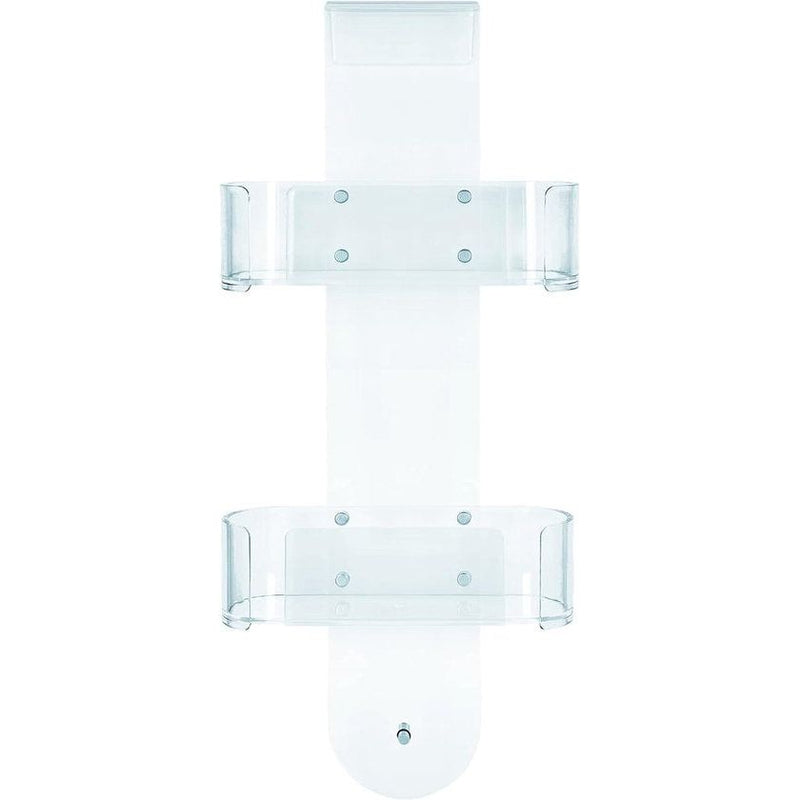 Doucheplank, doucheplank, doucheplank om op te hangen, met 2 planken, zonder boren, acryl, roestvrij, douchemand om op te hangen, met haken