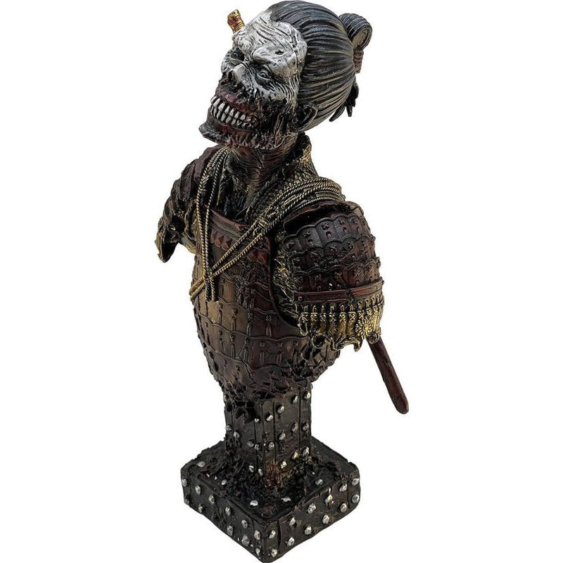 Hars Undead Japanse Samurai Zombie Buste Standbeeld Sculptuur Ornament Figuur Craft voor Thuis Woonkamer Veranda Decoratie Bureau T Gift