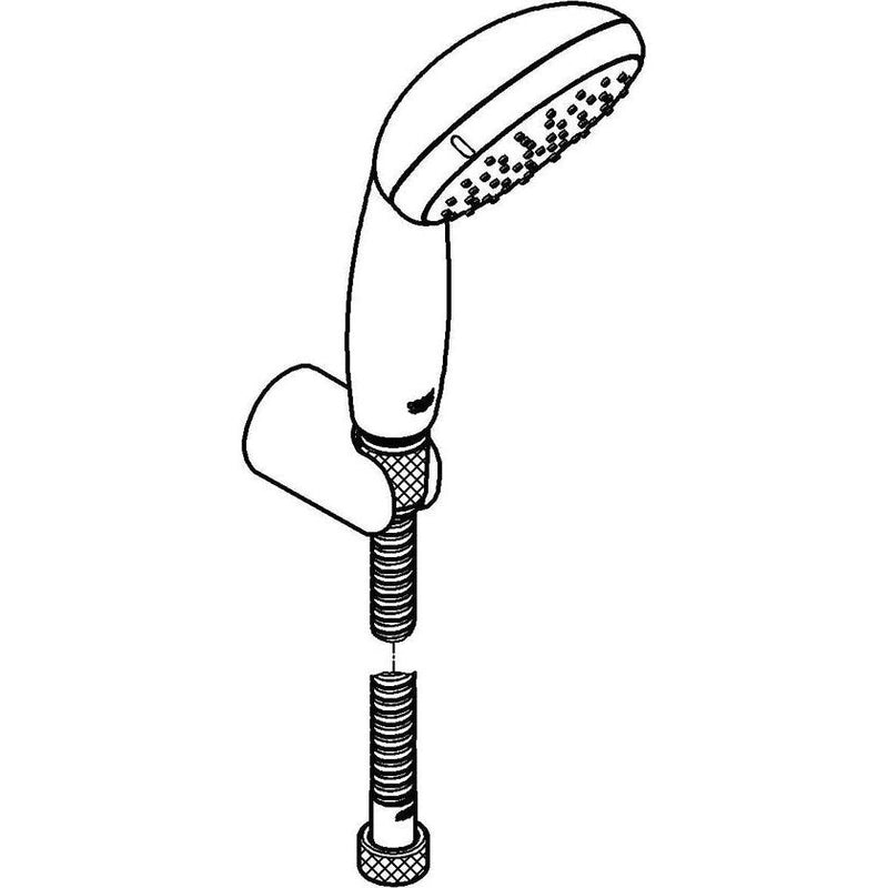 Handdoucheset (waterbesparend, 2 straalsoorten, antikalksysteem, perfect straalbeeld, robuust), chroom