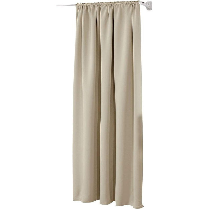 Verduisteringsgordijn, thermogordijn, met plooiband, zand, 135x245 cm