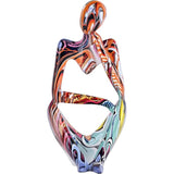 Standbeeld van de Juiste Denker Kleurrijke Meditatie Denker Figuur Ornamenten Boekenplank Salontafel Decoratie Thuis Kantoor Bureau Tafelblad Woonkamer Decoratie Figuur