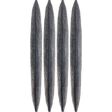 Zitkussen, vilt, rond, stoelkussen, zitkussen, gewatteerd, Ø 35 cm, voordeelverpakking van 4 stuks, antraciet