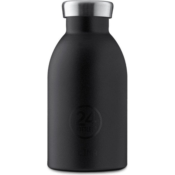 24Bottles-fles - 330 ml thermosfles Tuxedo Black - met 100% afgesloten deksel (12 uur warme dranken, 24 uur koud), ecologische roestvrijstalen fles -