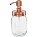 Vintage Zeepdispenser Gemaakt van Retro Mason Jar 473 ml / 16 oz met RVS Roestvrij Staal Pompkop (Koper)