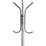 Kapstok van metaal, 8 haken, zilverkleurig