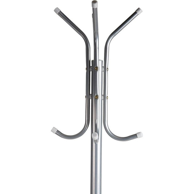 Kapstok van metaal, 8 haken, zilverkleurig