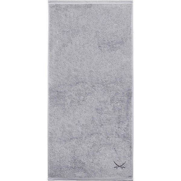 Douchehanddoek 70x140 cm 100% katoen met geborduurd sabellogo badhanddoek handdoek zilver enkel