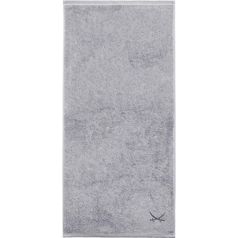 Douchehanddoek 70x140 cm 100% katoen met geborduurd sabellogo badhanddoek handdoek zilver enkel
