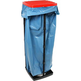 Prullenbak blauw + rood