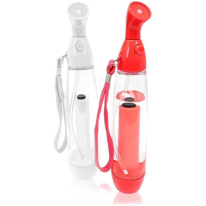 2 x watersproeiers, waterverstuiver voor het verfrissen met luchtdruk, 80 ml, in rood en wit (02 stuks, rood/wit)