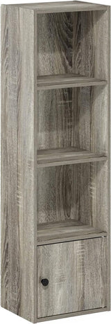 Luder 4-laags Frans eiken boekenkast met 4 planken en 1 deur