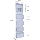 Hangende organizer 7 zakken met 2 haken, multifunctioneel hangend over de deur organizer, hangtas voor kinderkamer woonkamer slaapkamer