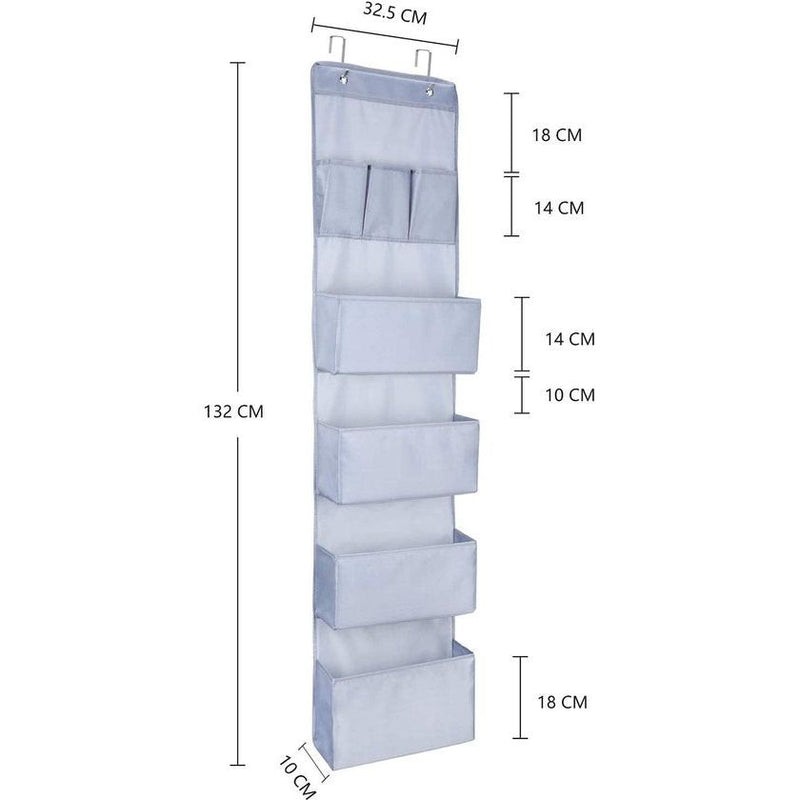 Hangende organizer 7 zakken met 2 haken, multifunctioneel hangend over de deur organizer, hangtas voor kinderkamer woonkamer slaapkamer