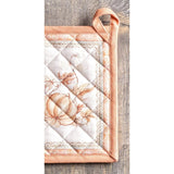 Hotpads 100% katoen, pannenlappen met strik, hittebestendig (20 cm x 20 cm), set met 2 pannenlappen voor moederdagcadeau, bakken, grillen, cadeau voor Thanksgiving of Kerstmis