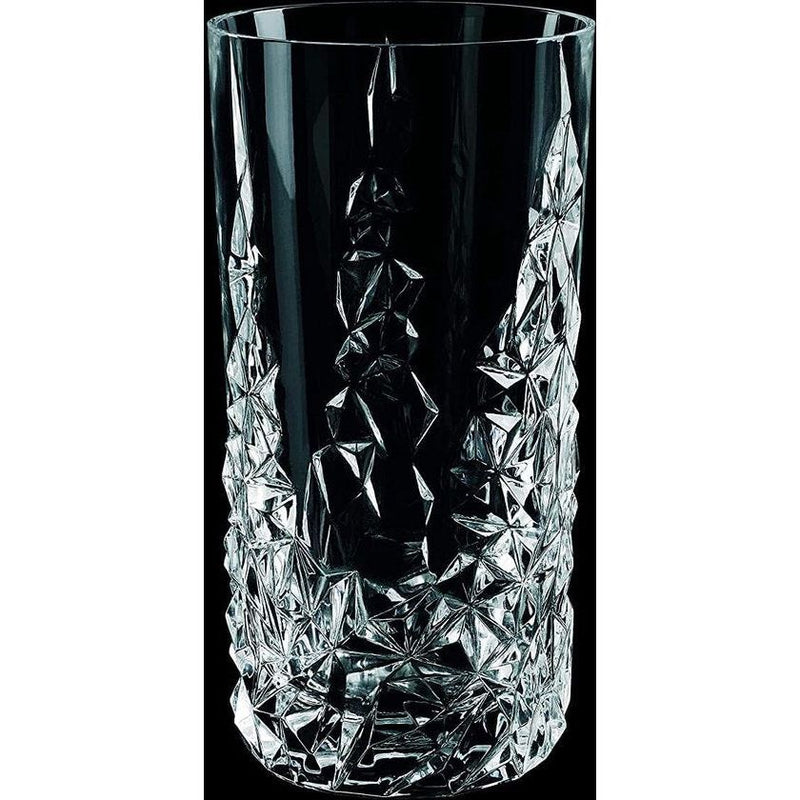 Sculpture longdrink set, glas, 420 kubieke centimeter, kristalhelder