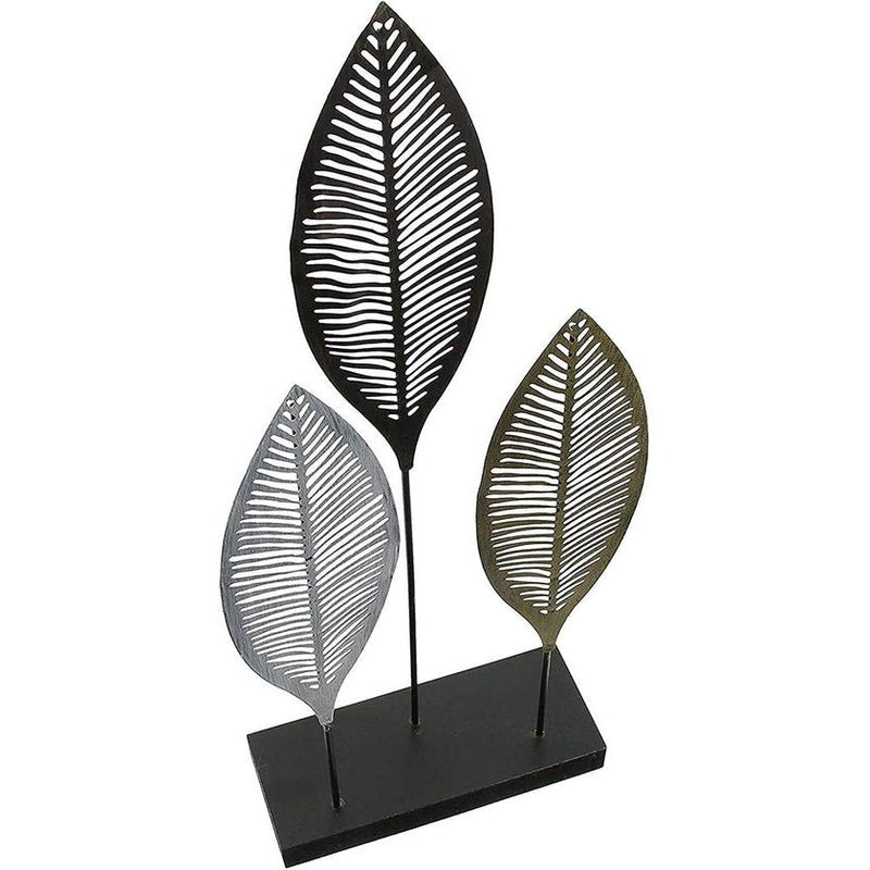 Decoratieve metalen bladsculptuur, goud, zilver, koper