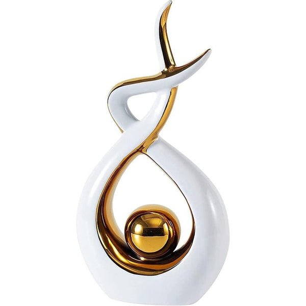 Keramisch decoratief object, moderne sculpturen abstracte decoratie, woonkamer moderne decoratie abstract handwerk voor decoratie slaapkamer tafeldecoratie kantoor sculptuur woningen en standbeelden