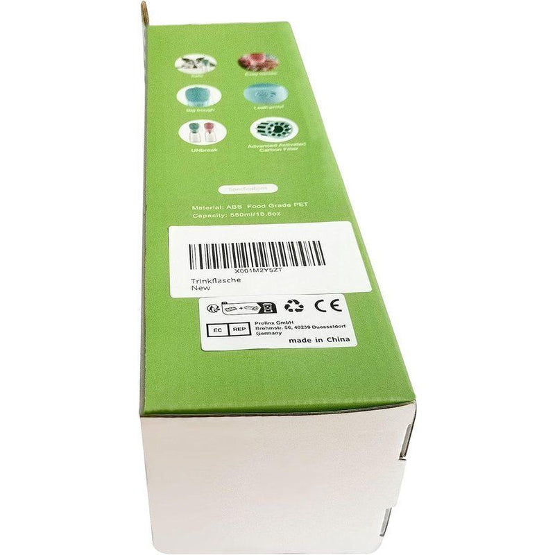 Drinkfles hond voor onderweg 550 ml hondendrinkfles onderweg waterfles honden drinkfles met 100 ml hondenvoer beker hondenbak onderweg draagbare waterfles hond waterdispenser reisbak