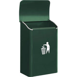 Hangende prullenbak | Hangende muurprullenbak | Vuilnisbakken voor garages, ingangen, winkels | papieren korps | Hangende prullenbak met deksel | 18L afvalbak | Stalen prullenbak | groente