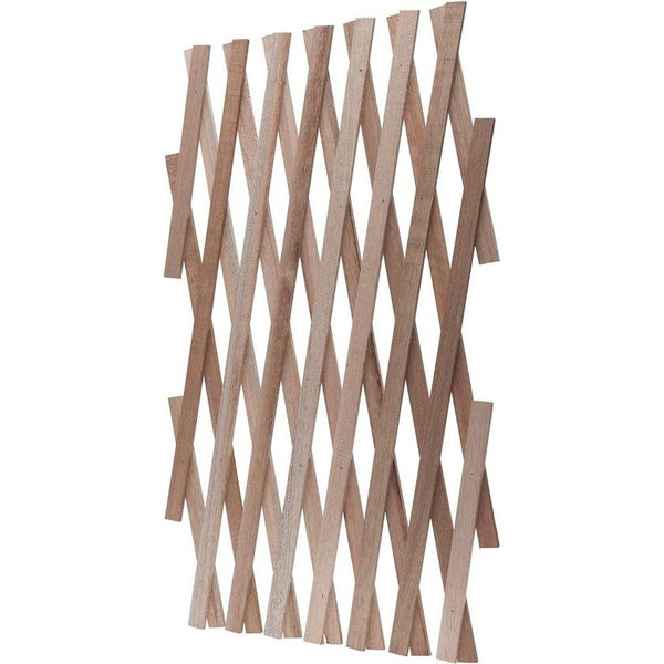 Dennenhouten trellis, klimhulp, houten hek, plantenrooster, opvouwbaar, variabel verstelbaar, 45 x 180 cm, beige