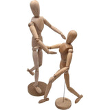 Schakelpop 40 cm hoog, mannequin tekenpop, gemaakt van fijne Samakholz-FSC, ideaal als model voor Bewegingsstudies