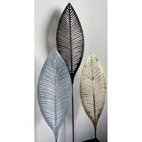 Decoratieve metalen bladsculptuur, goud, zilver, koper