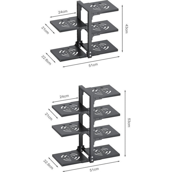 Pannenplankorganizer zwart