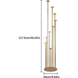 Golden Candle Holder, Pillar Candle, Gold Metal, 9 Arming, Candle Holder Pillar Candle Holder for Wedding, Dining Table, Centrepiece, Decoration, Living Room, Christmas Decoration, 117.5 cm