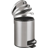 Pedaalemmer Leman, 3 L, met anti-vingerafdrukcoating, uitneembaar inzetstuk, automatisch sluitend, roestvrij staal, 17 x 20,5 x 24,5 cm, gesatineerd