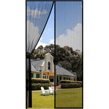 Vliegenhor Magnetische Deur, Balkondeur Insectenbescherming Vliegengordijn Magnetische Deur, Insectenbeschermingsgordijn Deur Patio Deur, Insectenhor Lamellengordijn Magnetisch Gordijn Zwart 80 x 200 cm