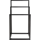 Towel Rail Standing Black 3-Tier Organiser Bathroom Towel Rack Towel Ladder Towel Holder for Bathroom, Hotels, Towel Ladder