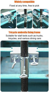 basku parasolvoet, balkonleuning, balkon, parapluklem, parasol, geschikt, standaard, voor tuin, terras, balkon, reling