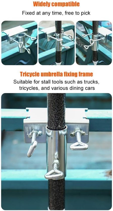 basku parasolvoet, balkonleuning, balkon, parapluklem, parasol, geschikt, standaard, voor tuin, terras, balkon, reling