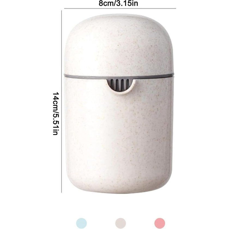 Citroenpers, sinaasappelpers, handmatige sapcentrifuge, sapcentrifuge handmatig, met twee persmogelijkheden, handmatige citroenpers, citroenpers met beker, voor diverse soorten fruit (wit)