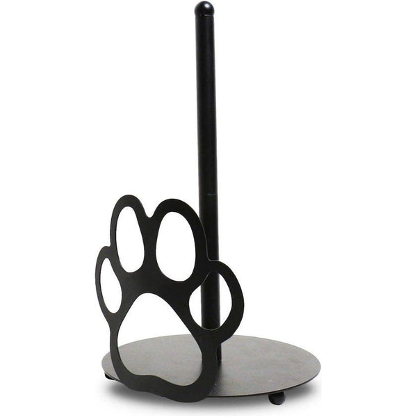 Keukenrolhouder werkblad, papierrolhouder, staande keukenrolhouder zwart, keukenrolhouder voor thuis met verzwaarde voet voor standaard en grote rollen